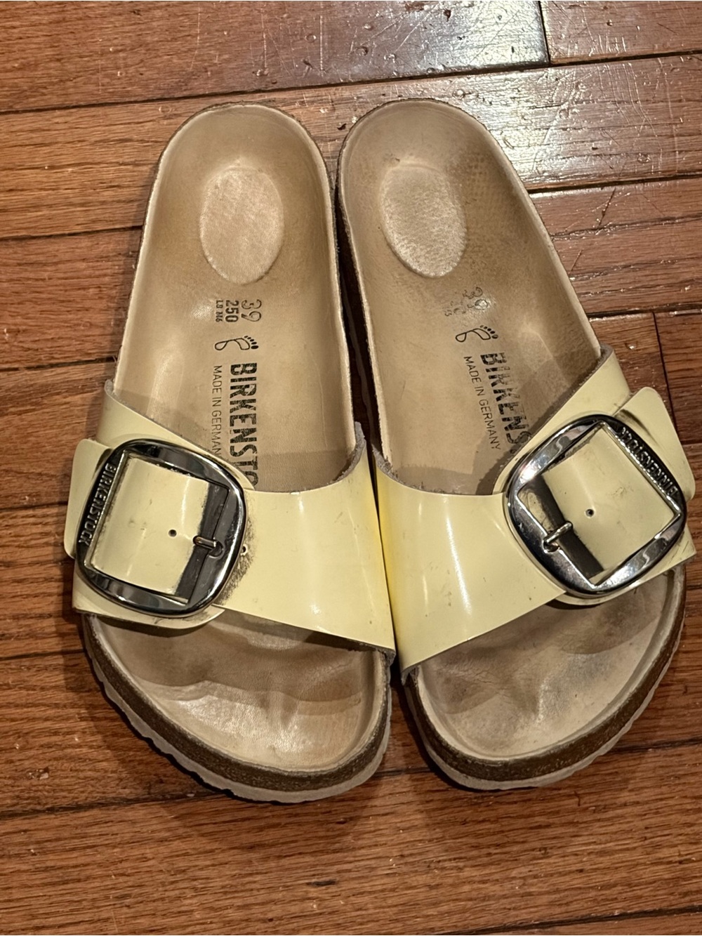 Birkenstock Madrid Big Buckle Beige Leather  Size 8 W/M6